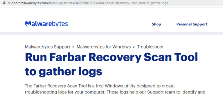 MalewareBytes Support tool – SAM hash dump?